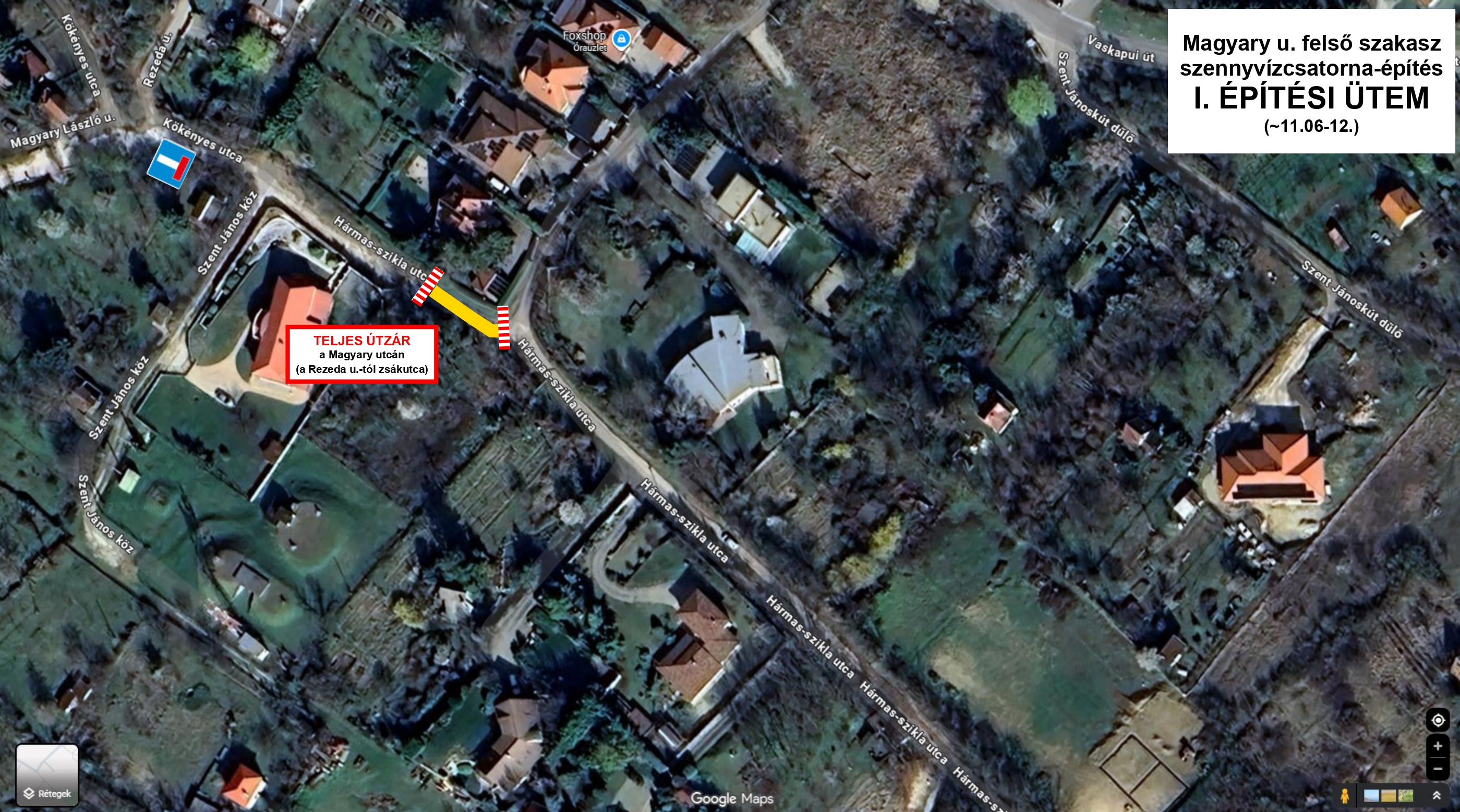 Ideiglenes forgalmirend-változás - Magyary utca