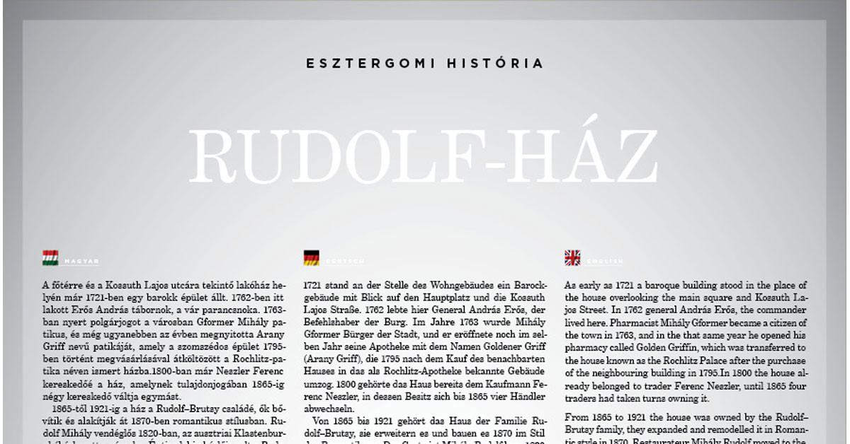 18. Rudolf-ház (Széchenyi tér 23. – Kossuth Lajos utca 3.)