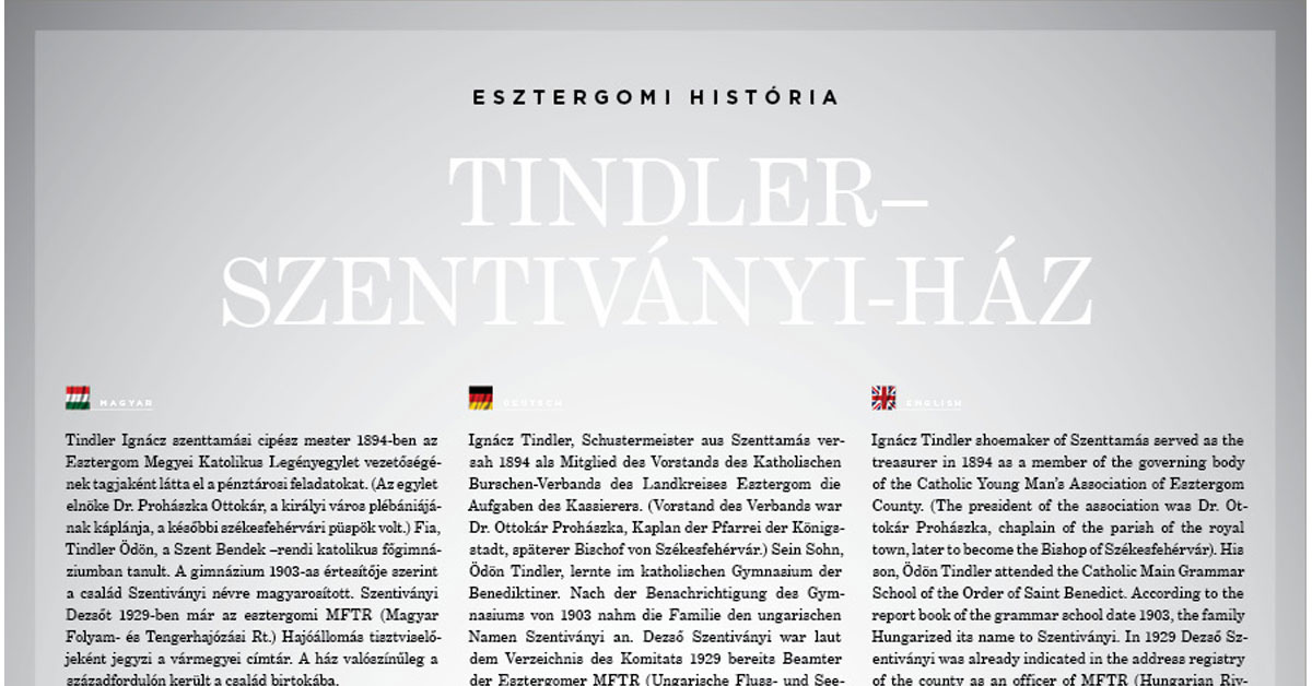 20. Tindler–Szentiványi-ház (Deák Ferenc utca 6.)
